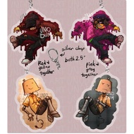 Darrell the Chicken Fun Acrylic Mirror Pins for Conny Jash Fans keychain |Chicken pin, fandom artwor