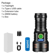 Asafee F71 Super Bright Camping Flashlight 10W LED Tactical Flashlight 7 Light Modes use26650 Batter
