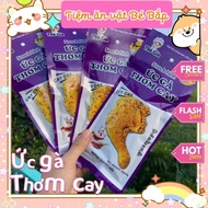 Bag of 30 Snack packs shaped like spicy aromatic chicken breast, The Giai purple chicken breast (24g