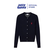 JELLY BUNNY เสื้อคาร์ดิแกนถักเคเบิ้ลปักลาย รุ่น B25WGWC016