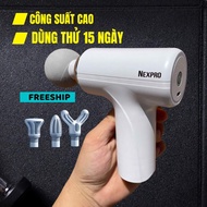 ( Kèm theo máy ) Máy Massage Cầm Tay Nexpro 6 Chế Độ 4 Đầu Massage Lưng Cổ Vai Gáy giúp lưu thông mã