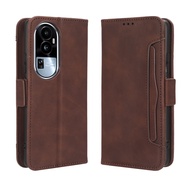 Wallet Cases For OPPO Reno 10 Pro Plus Reno10 Pro+ 5G Case Magnetic Closure Book Flip Cover Leather Card Photo Holder Phone Bags