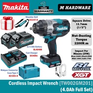 MAKITA 40Vmax Cordless Impact Wrench 12.7mm (1/2") 2200N.m TW002GM201 / TW002GZ / TW002