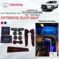 [Malaysia CKD] Toyota Corolla Cross Interior Slot Mat 2022 2023 Car Anti Slip Mat Pad Corolla Cross Accessories Bodykit