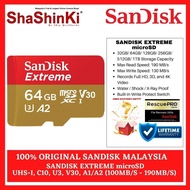 SanDisk Extreme microSDHC™/microSDXC™ (190MB/s) (32GB/64GB/128GB/256GB/512GB/1TB) A2 Class 10 UHS-I