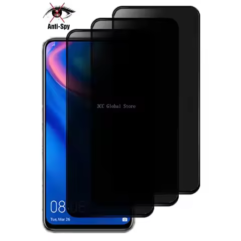 3Pcs 3D Privacy Screen Protectors For Huawei Y9 PRIME 2019 Y9A Y9S Y5 Y6 Pro Anti-spy Protective For