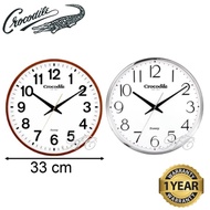 CROCODILE Quiet Sweep Round Analogue Wall Clock CW9009 (CW9009WKS, CW9009JKS2) [Jam Dinding]