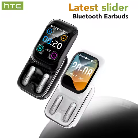HTC NE48 TWS Wireless Earbuds AI Translation 2K HD Touchscreen Bluetooth 6.0 IPX5 ENC Noise Cancelli