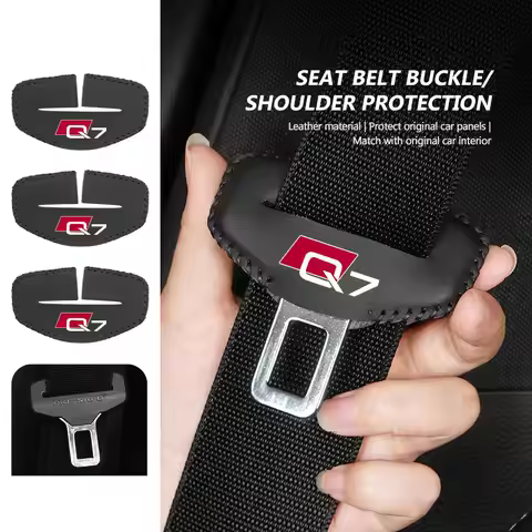 Car Seat Belt Buckle Clip Anti Scratch Protector Cover Accessories For Audi Q2 Q3 Q5 Q7 Q8 TT S3 S4 