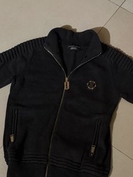 Philipp Plein Homme 黑色拉鏈冷衫外套