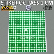 QC PASS ROUND STICKER 1 CM - QC pass 10 mm - QC PASS Size 1 cm