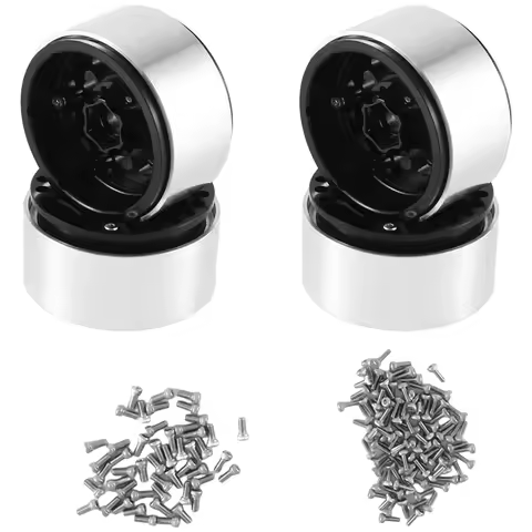 4PCS 1.9 Inch Metal Beadlock Wheel Hub Rim For 1/10 RC Crawler Car Axial SCX10 Traxxas TRX4 RC4WD D9