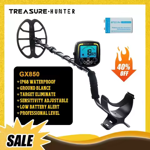 Treasure Hunter GX850 11inch Coil with battery Metal Detector 850 Detector Professional Underground
