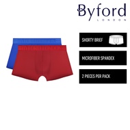 Byford Seluar Dalam Lelaki | (2 Pcs) Byford Men Poly Mesh Shorty Brief Underwear - BUB750S