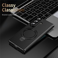 codArmor Magnetic Ring Shockproof Leather Phone Case For Galaxy Z Fold 7 6 5 4 3 SE Fold7 W25 Stand