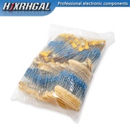 1100pcs/lot 1/2W 1M Metal Film Resistor Assorted Kit 1R/2.2R/3.3R/4.7R/100R/100K/470K/10M/1M/2M ohms