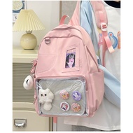 Japanese Style Ita Backpack Transparent Badge Ita Bag Bagpack Large Capacity High Appearance Backpac