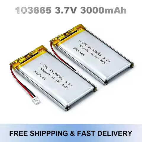103665 3.7V 3000mAh Rechargeable LiPo Battery for LoRa32 V3 T114 V2 Development Board