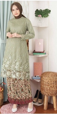 RR Kebaya/Kebaya modern/stelan/rok plisket/stelan tunik tile mutiara terbaru harga promo//Set Kebaya