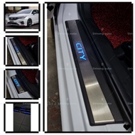 HONDA CITY 2020-2022 New Saloon &amp; Hatchback OEM Plug &amp; Play Stainless Steel White LED Door Side Sill Step Plate ( blue)