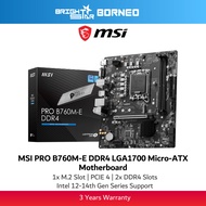 MSI PRO B760M-E DDR4 LGA1700 Micro-ATX Motherboard