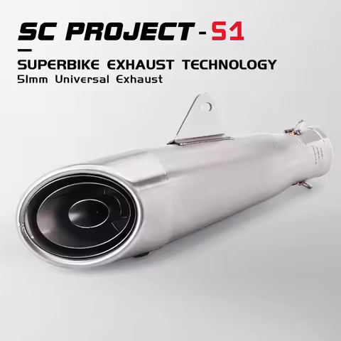 51mm Universal Motorcycle Exhaust proyect Escape with DB Killer For R6 R3 R25 MT07 MT09 Z400 Z900 Z6
