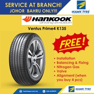 Hankook Tyres/Tayar Ventus Prime4 K135 185/55R16 205/45R17 205/50R17 205/55R16 215/45R17 215/55R18 2