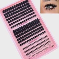 HBZGTLAD 5D Fluffy Thick Lashes Clusters 9-16mm Mix Wispy Individual Lashes Extensions Clusters DIY 