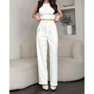 PREMIUM MATERIAL/ SIVALI Classic Loose Pants - Anti-Wrinkle Highwaist Pants - Office Trousers