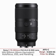Sony E 70-350mm f/4.5-6.3 G OSS Lens ( 70-350 F4.5-6.3 G )