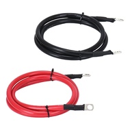 [jwerlyday]Battery Cable 4 AWG 4FT Pure Copper 4 Gauge Battery Inverter Cables with 3/8 in Lugs End 
