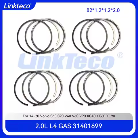 Engine 4pcs Piston Rings Set For 2.0 T L Volvo S60 S90 V40 V60 V90 XC40 XC60 XC90 2.0L 2.0T 14-20 B4