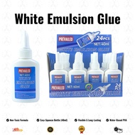Prevailed White Emulsion Glue 40ml – Non-Toxic PVA School & Craft Adhesive White Glue PVA Glue