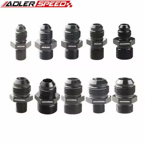 Universal AN8 10 12 To AN To M10/M12/M14/M16/M18x1.5 Thread Straight Fuel Oil Air Hose Fitting Male 
