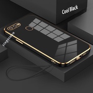 Casing OPPO F7 F9 F9PRO F19PROPLUS  F23 5G Simple Luxury Solid Color Shockproof Soft Case