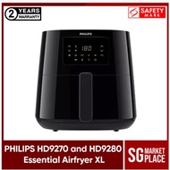 Philips HD9270 | HD9280 Essential Airfryer XL. Rapid Air Technology. 1.2kg, 6.2L Capacity. Safety Mark Approved. 2yr wty