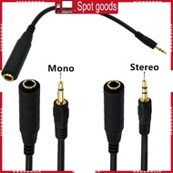 XI Universal 6 35mm to 3 5mm Mono Stereo Headphone Guitar Extension Cable Cord 1 4inch Female to 1 8