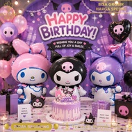 18 inch Foil Balloon Macaron Sanrio Kuromi My Melody Cinnamorrol Character Children's Birthday Party