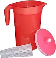 Tupperware 1 Gallon Pitcher with Infuser Emberglow Red