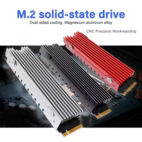 M.2 2280 SSD Heatsink Dual-Sided Cooling Aluminum Alloy Heat Sink for NVMe PCIe 4.0 5.0 SSD Cooler R