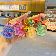 Acrylic Keychain with Beautiful Meaning diy Accessories Peace and Joy Future is Promising Backpack P