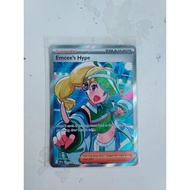 Pokemon emcee hyper full art trainer supporter destined rivals card