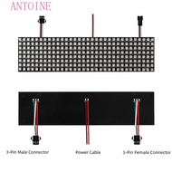 ANTOINE WS2812B LED Panel, RGB Full Color Flexible Flexible LED Matrix, LED Strip DC5V 8x8 16x16 8x3