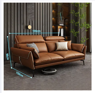 Oylif โซฟา Genuine leather sofa L shape ห้องนั่งเล่น โซฟาหนังแท้ 4ที่นั่ง 278 x 178 x 96 ซม OY-1007 190*100*96cm One