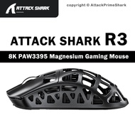 ATTACK SHARK R3 Wireless Gaming Mouse PAW3395 26000 DPI 8K Tri-Mode 46g Magnesium Alloy