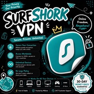 FAST 24/7 - Surfshork VPN Premium Account - Unlimited Data, Ad Blocking, 500+ Servers surshark vpn