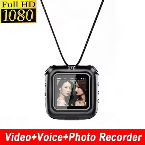 1080P Mini Camera V9 with Display Audio Video Voice Photo Recorder Portable Clip Necklace Body Camer