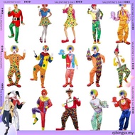 Adult Circus clown Costume Halloween Fancy Clown Men Colorful Carnival Clown Costume