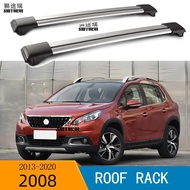 2Pcs Roof Bars for PEUGEOT 2008 SUV 2013-2019 2014 2018 Aluminum Alloy Side Bars Cross Rails Roof Ra