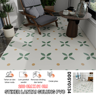 Stiker Lantai Kamar Mandi Tahan Air PVC Stiker Perekat Diri Wallpaper Dinding Dekorasi Menebal 2m